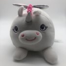 Animal Adventure White Unicorn 2020 Squishy Plush Pegasus silver & pink CLEAN 9”