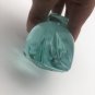 Vintage Hand Carved Natural Aquamarine Dog Puppy Paperweight Figure Unsigned
