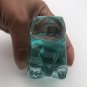 Vintage Hand Carved Natural Aquamarine Dog Puppy Paperweight Figure Unsigned
