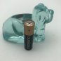 Vintage Hand Carved Natural Aquamarine Dog Puppy Paperweight Figure Unsigned