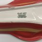 Clay Art Ceramic Floral Flip Flop Handled Dishwasher Safe Serving Dish 9 in