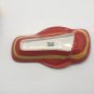 Clay Art Ceramic Floral Flip Flop Handled Dishwasher Safe Serving Dish 9 in