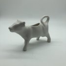 Vintage White Porcelain / Ceramic Cow Creamer, 7” Long