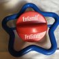 Vintage Johnson & Johnson Blue Red Yellow Plastic Baby Classic Toy Star Rattle