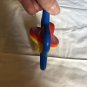 Vintage Johnson & Johnson Blue Red Yellow Plastic Baby Classic Toy Star Rattle