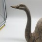 Brown Resin Abstract Matte Decorative Free Standing Swan Figurine 8.5"