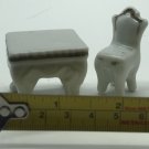Vintage Japan Porcelain Furniture Hand Painted Table Desk Chair