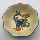 Cypress Home Entertainment Kate McRostie Hand-painted Butterfly Floral Bowl
