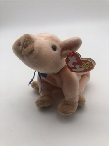 TY Beanie Baby KNUCKLES the Pig (5 inch) - Stuffed Animal Toy Retired