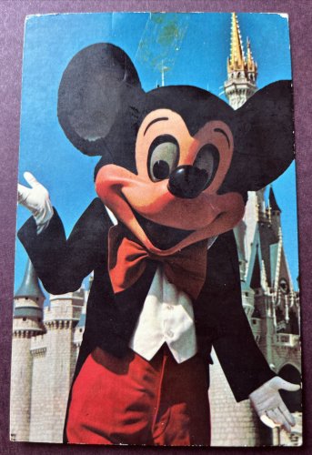 Mickey Mouse Disney World Welcome To Fantasyland! Postcard Cancelled WOB VTG 8c
