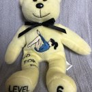 USA GYMNASTICS Club Bear 8" Grips Gym Beanie baby Like Eyelashes Yellow Level 6