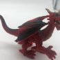 Vintage Dragon Plastic PVC Toys Figures Fire Breathing Winged 2 Headed Set Of 3