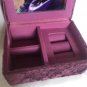 World Market Purple Beaded Trinket Travel Jewelry Silver Velvet 3.5&acirc;��x2.5&acirc;��x1.5&acirc;��