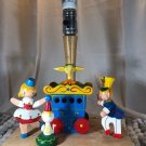 Vintage Handmade MCM Wooden Circus Nursery Underwriters Lamp
