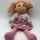 Ruffled Dress Soft Doll Removable Clothes Yarn Hair  14" Delton Products CLEAN