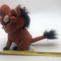 Disney Lion King PUMBAA eating Apple in mouth 8" Stuffed Plush Warthog CLEAN