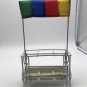 Vintage Camping Picnic Party Table Basket Silverware Cutlery Cart Holder 1980s
