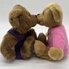 Hallmark Love & Kiss Bear Set Magnetic Nose Plush Kissing Bears CLEAN