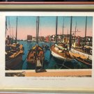 Vintage 273 Cannes Yachts Dans Le Port Le Suquet LL Watercolor Frame Print 7”x9”