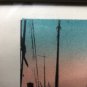 Vintage 273 Cannes Yachts Dans Le Port Le Suquet LL Watercolor Frame Print 7âx9â