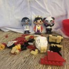 Ryan’s World 3 Figures and block set Action Figures Preowned