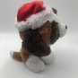 TY Beanie PRESENTS Dog Santa Cap Hat GREEN Eyes 6" Christmas Holiday 2012 CLEAN