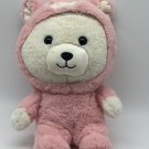 KellyToy Peggy The Bear With Pig Costume Hooded Jumper Pajamas 10” CLEAN