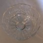Crystal Clear Depression Glass Round Shaped Pedestal Candy Trinket Dish Signed
