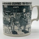 York Tyke British Anchor Pottery Staffordshire Large Coffee Mug Cup Advice Son