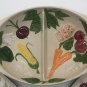 Vintage Ceramic Vegetable Serving Platter Hand Painted Divided & 2 Side Plates