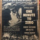 Vintage “One Minute To Zero” 11"x14" Newspaper Ad Howard Hughes 1956 Framed