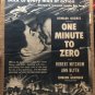 Vintage &acirc;��One Minute To Zero&acirc;�� 11"x14" Newspaper Ad Howard Hughes 1956 Framed
