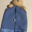 Gerber Puppy Dog Security Blanket Lovey Satin Trim Tan Brown Baby Blue HTF RARE
