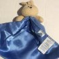 Gerber Puppy Dog Security Blanket Lovey Satin Trim Tan Brown Baby Blue HTF RARE