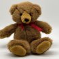Dakin 1994 Brown Red ribbon Teddy Bear plush stuffed animal 10" CLEAN