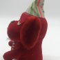Vintage PET DREAMS by R. Dakin RED DOG BEAR sawdust Velvet BIRTHDAY PARTY HAT