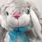 Hug Fun 12" Easter Bunny Plush 12" Rabbit Gray with blue ribbon bow&Acirc;&nbsp;NEW WITH TAG