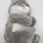 Hug Fun 12" Easter Bunny Plush 12" Rabbit Gray with blue ribbon bow&Acirc;&nbsp;NEW WITH TAG