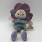 Vintage Dakin Baby Patti Pansy Plush Baby Doll Purple Aqua With Tags RARE