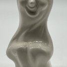 Vintage Ceramic Derpy Ghost figure 4” Tall With Googly Eyes Signed