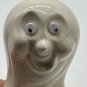 Vintage Ceramic Derpy Ghost figure 4â Tall With Googly Eyes Signed