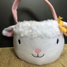 Easter Cottondale 6 in White Lamb Plush Tote Halloween Basket