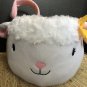 Easter Cottondale 6 in White Lamb Plush Tote Halloween Basket