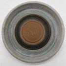 Vintage Red Pottery Plate Dish Hand Thrown Brown Red Grey Gray 6” Signed