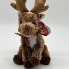 Ty Beanie Baby ROOFTOP the Reindeer 7 Inch With Ear Tags