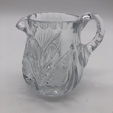 Vintage Antique American Brilliant Cut Glass Elegant Creamer Beautiful!