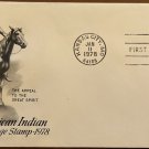 First Day Cover Issue Midget Stamp 1877 Indian Head Penny Cent Coin 13 Cents