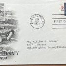 First Day Issue 1971 8 Cents 10th Anniversary ANTARCTIC TREATY of 1959 Penguins
