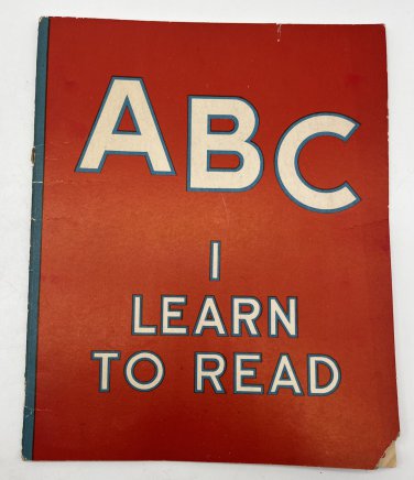 ABC &acirc;�� I LEARN TO READ&acirc;�� Gabriel New York softcover Vintage 1941 Book