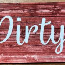 Clean Dirty Dishwasher Magnet 4 Inch Farmhouse Decor Shabby Chic